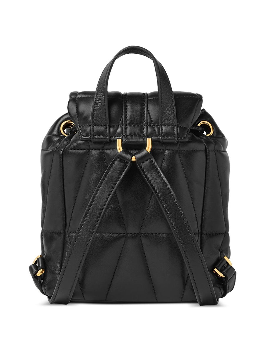 Versace Kleio Quilted Nappa Backpack For Women, Compact Luxury With Gold Hardware