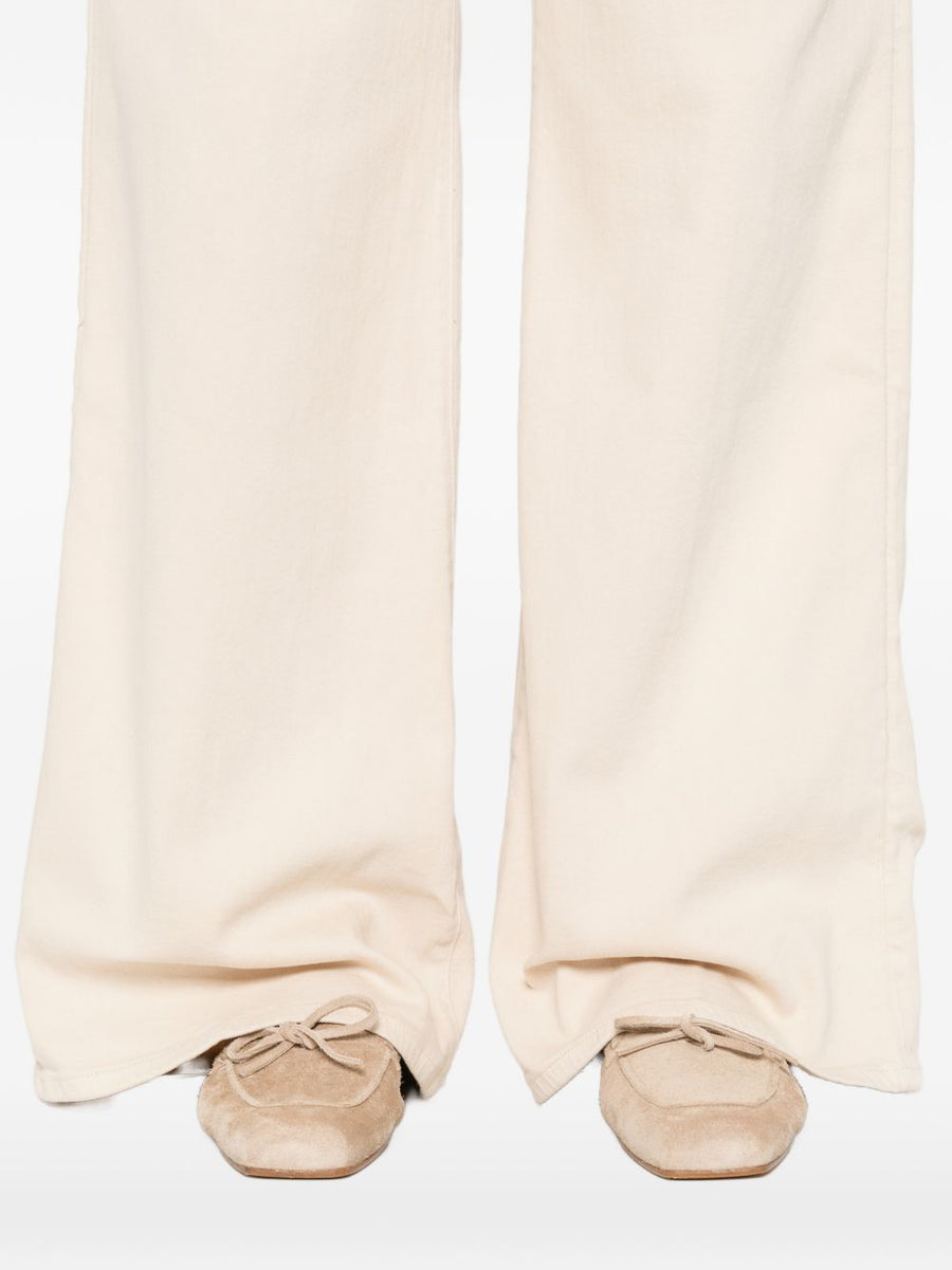 Seven Lotta Beige Wide Leg Denim Jeans For Women With FivePocket Design And Belt Loops
