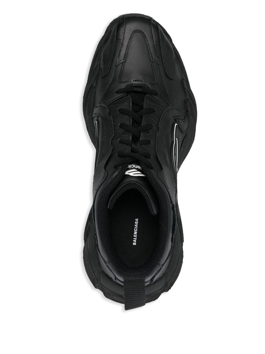Balenciaga Monday Sneakers Black Leather Premium Comfort For City Living Men Daily Wear