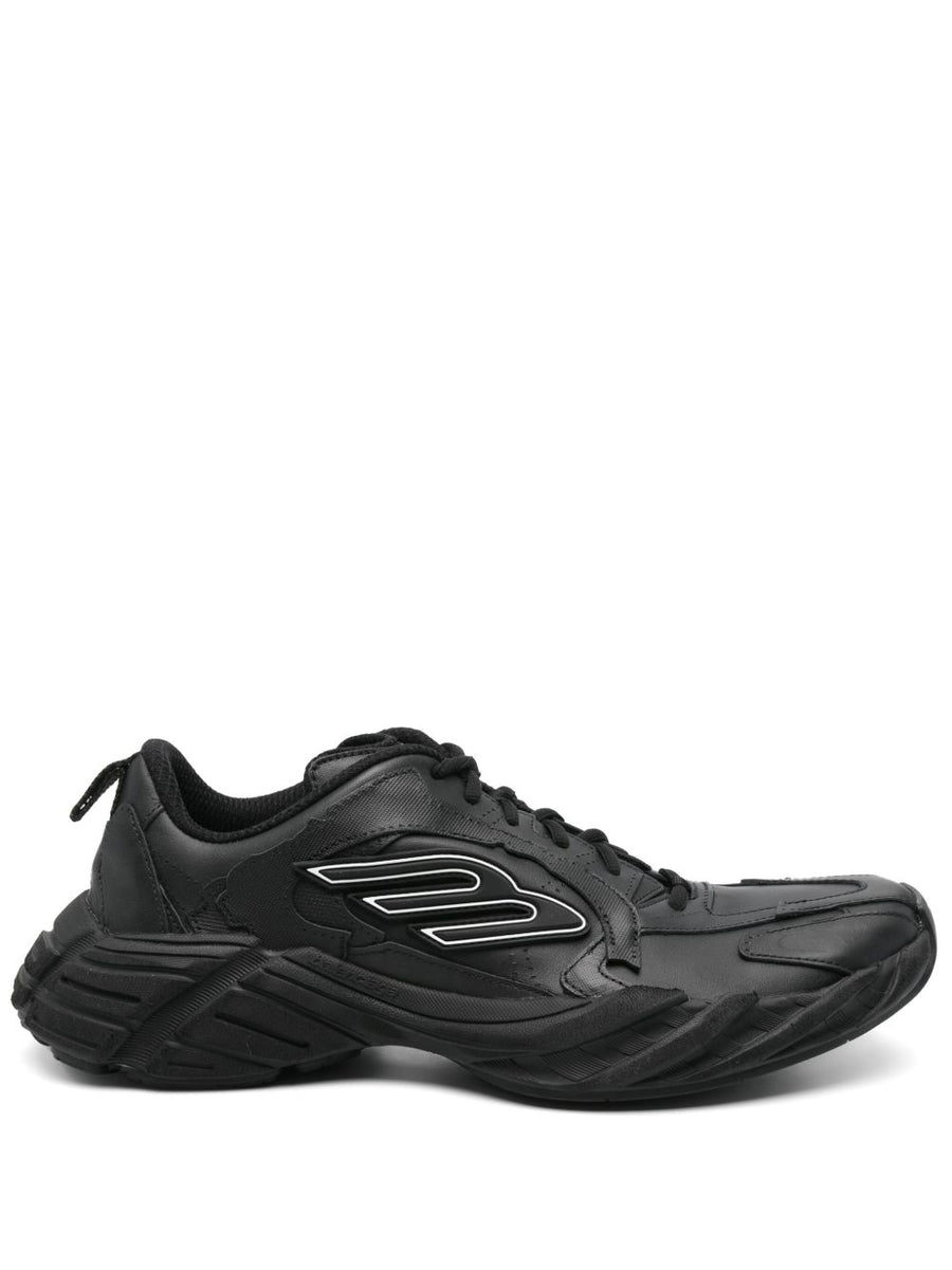 Balenciaga Monday Sneakers Black Leather Premium Comfort For City Living Men Daily Wear