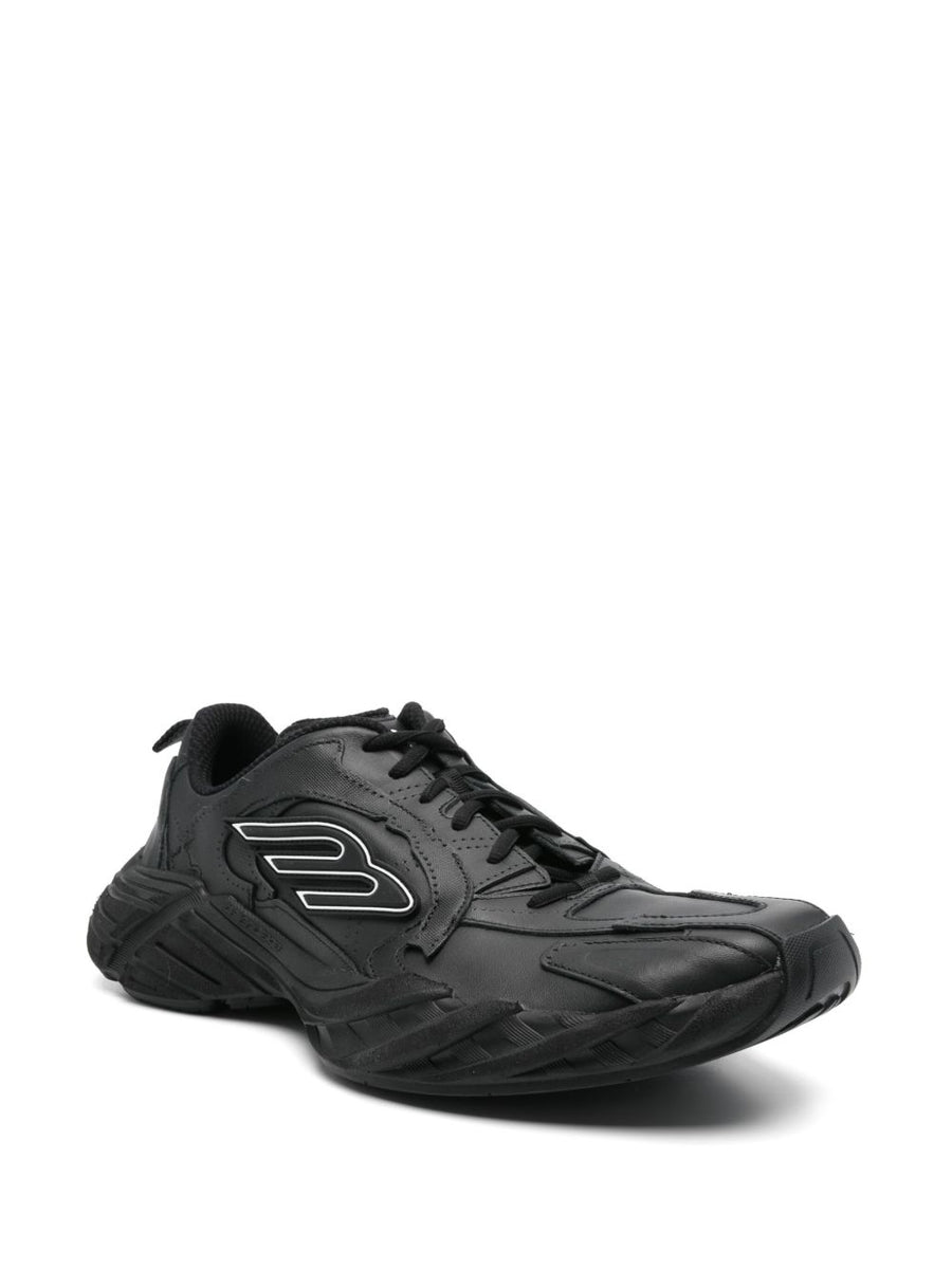 Balenciaga Monday Sneakers Black Leather Premium Comfort For City Living Men Daily Wear