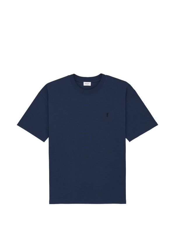 Saint Laurent Navy Fifty Fifty Recycled T Shirt For Men Minimalist Luxury And Sustainable Comfort