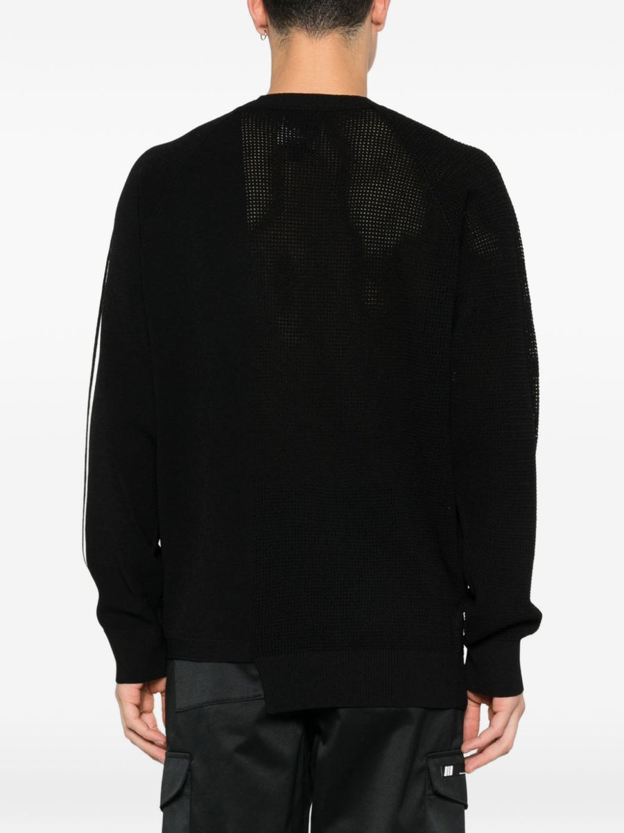 Y-3 Logo Cotton Sweatshirt for Women Black Crew Neck Everyday Layering Essential