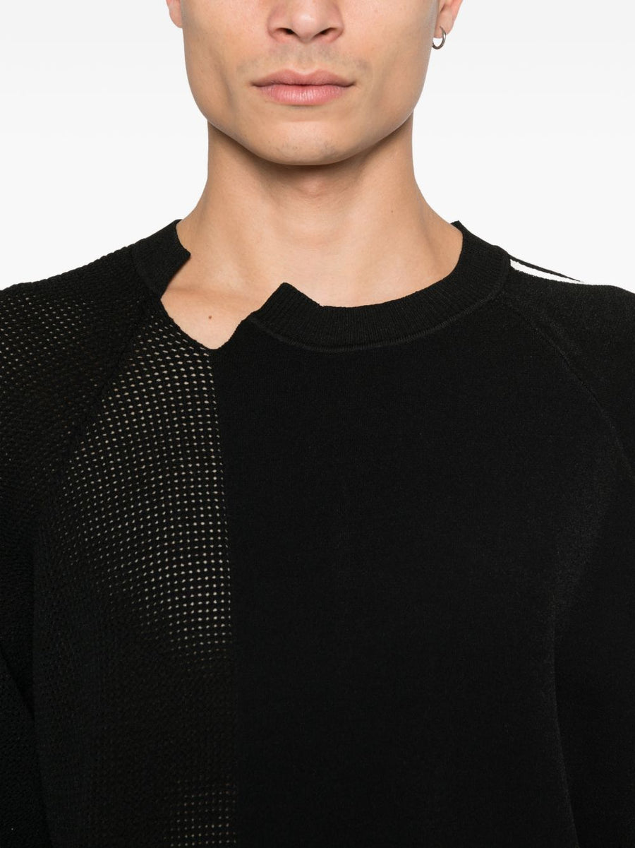 Y-3 Logo Cotton Sweatshirt for Women Black Crew Neck Everyday Layering Essential