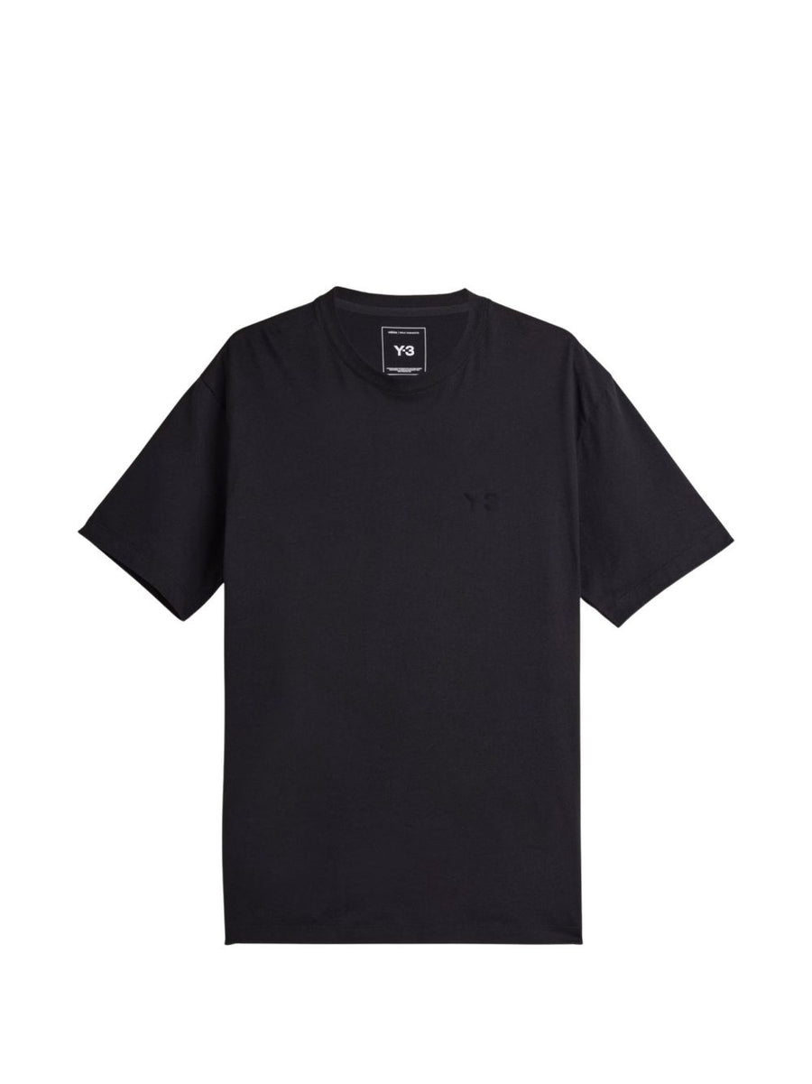 Y-3 Logo T Shirt For Men Black 100 Percent Cotton With Embroidered Logo Luxury Streetwear Essential