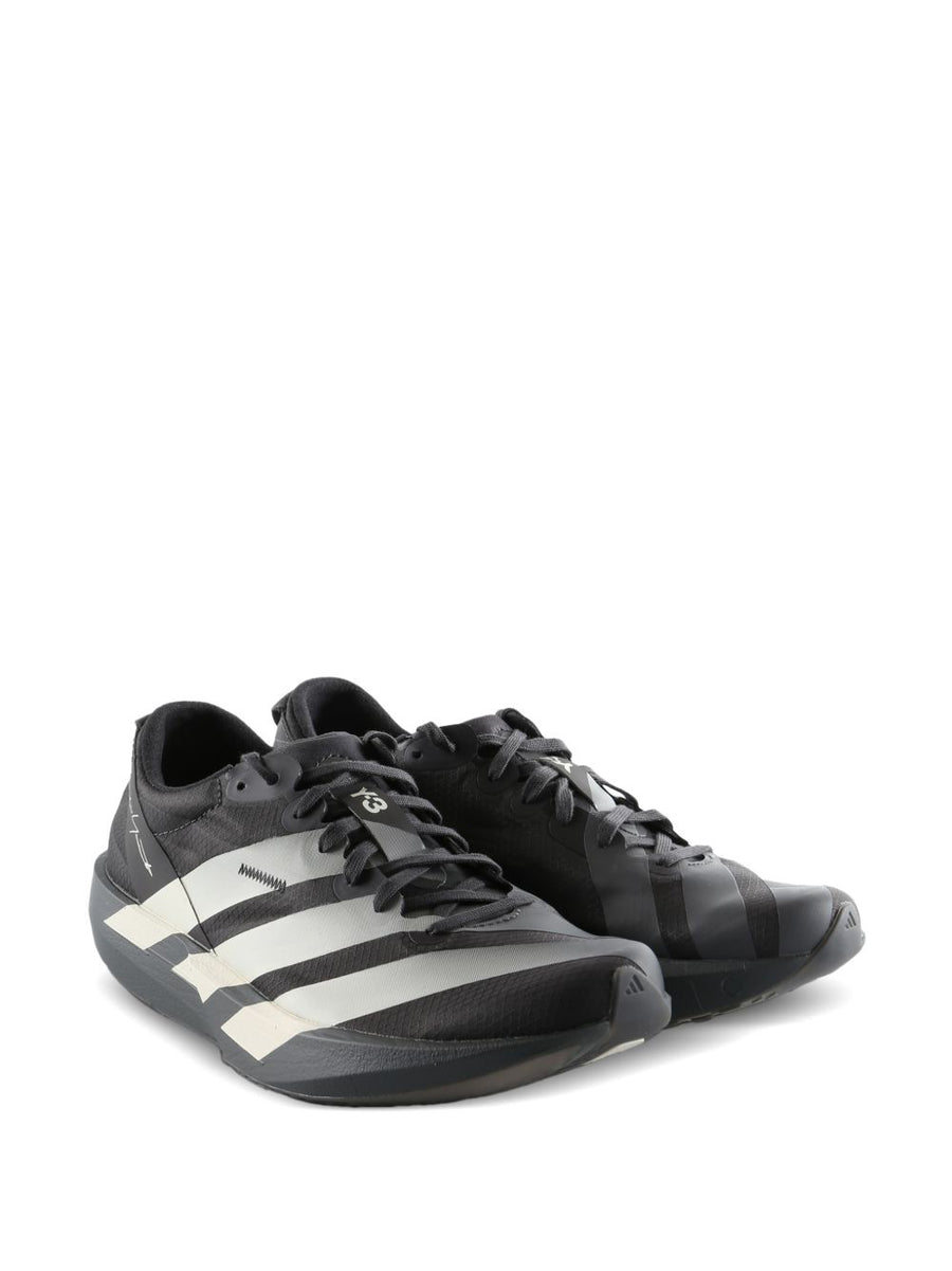 Y3 Adios 9 Sneakers Black White Stripes Signature Detail