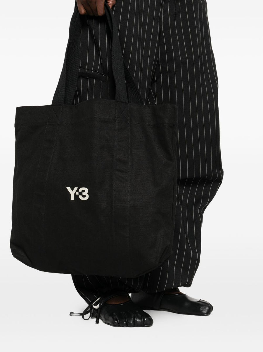 Y3 Canvas Tote Bag Luxury Shopper For Men With Internal Slip Pocket And Dust Bag