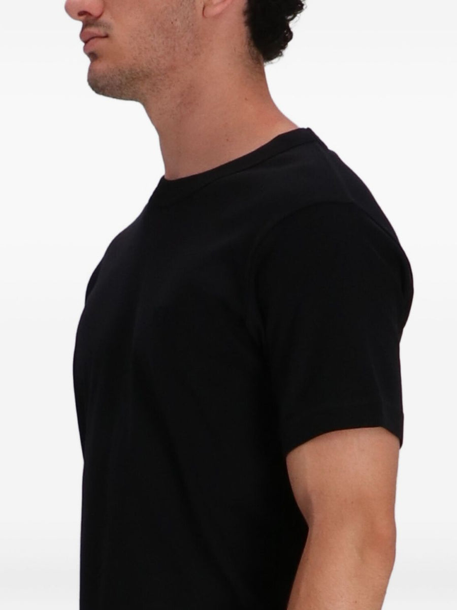 Y3 Logo T Shirt Black Cotton Unisex Regular Fit Premium Minimalist Tee Versatile Everyday Wear