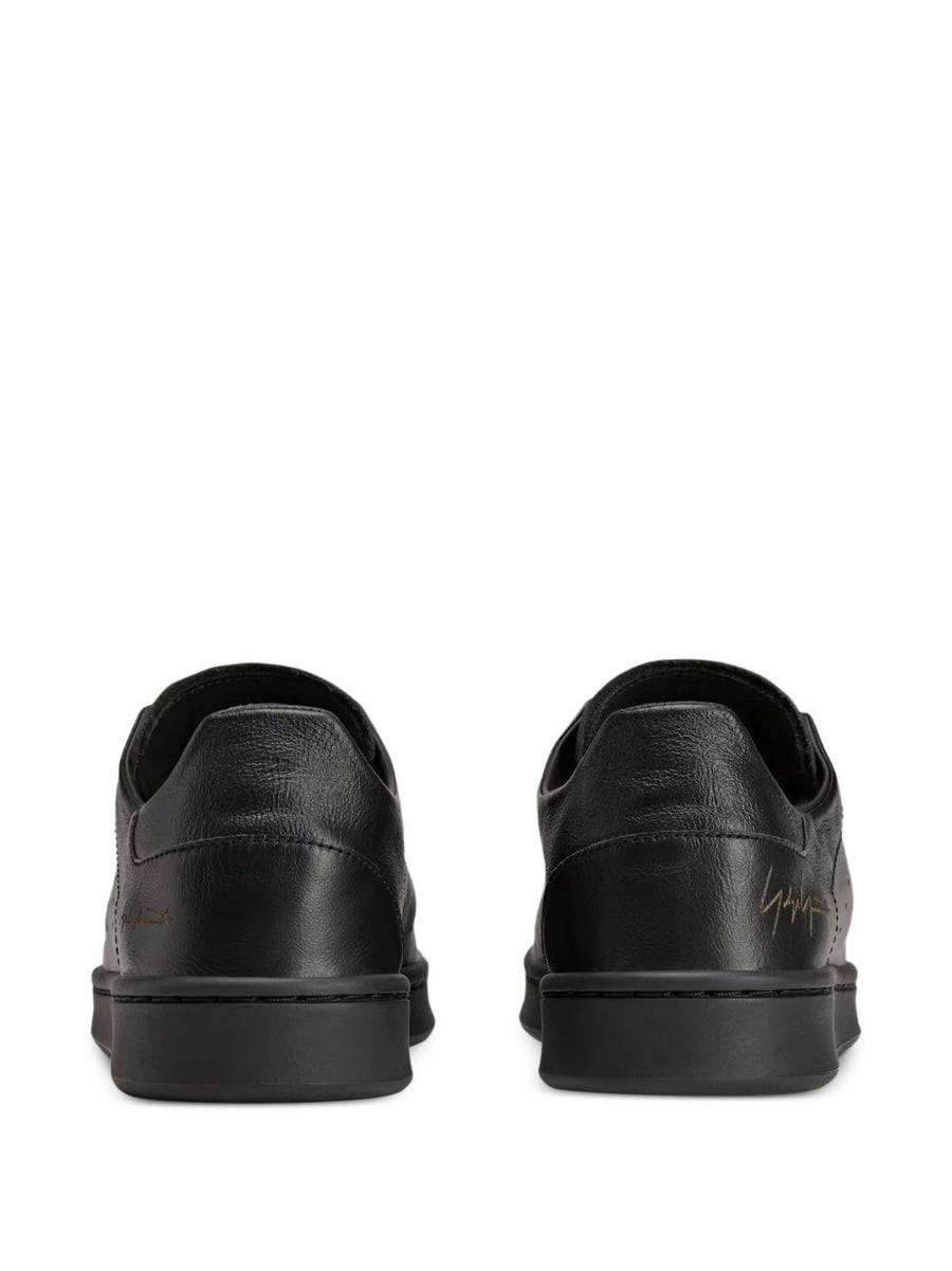 Y3 Stan Smith Sneakers Black Perforated Calf Suede Lace Up With Rubber Sole