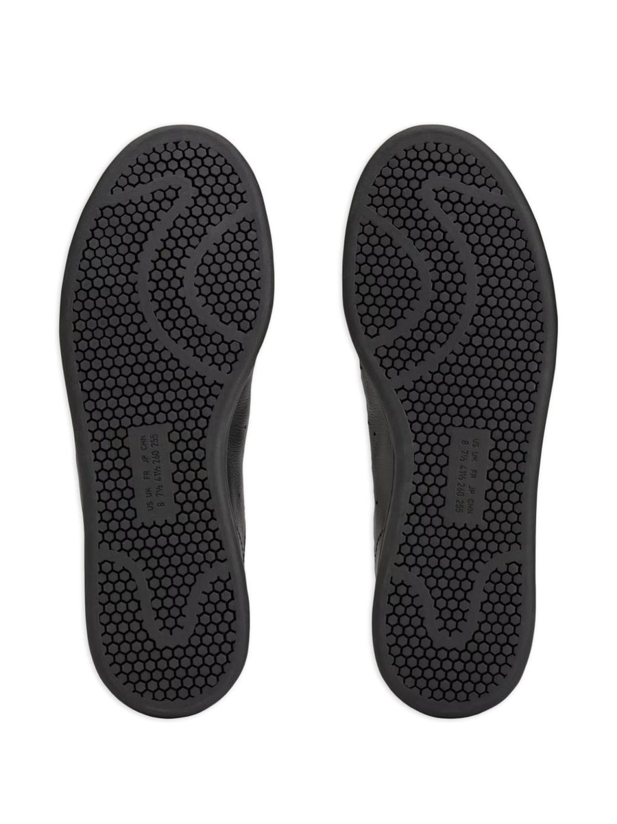 Y3 Stan Smith Sneakers Black Perforated Calf Suede Lace Up With Rubber Sole