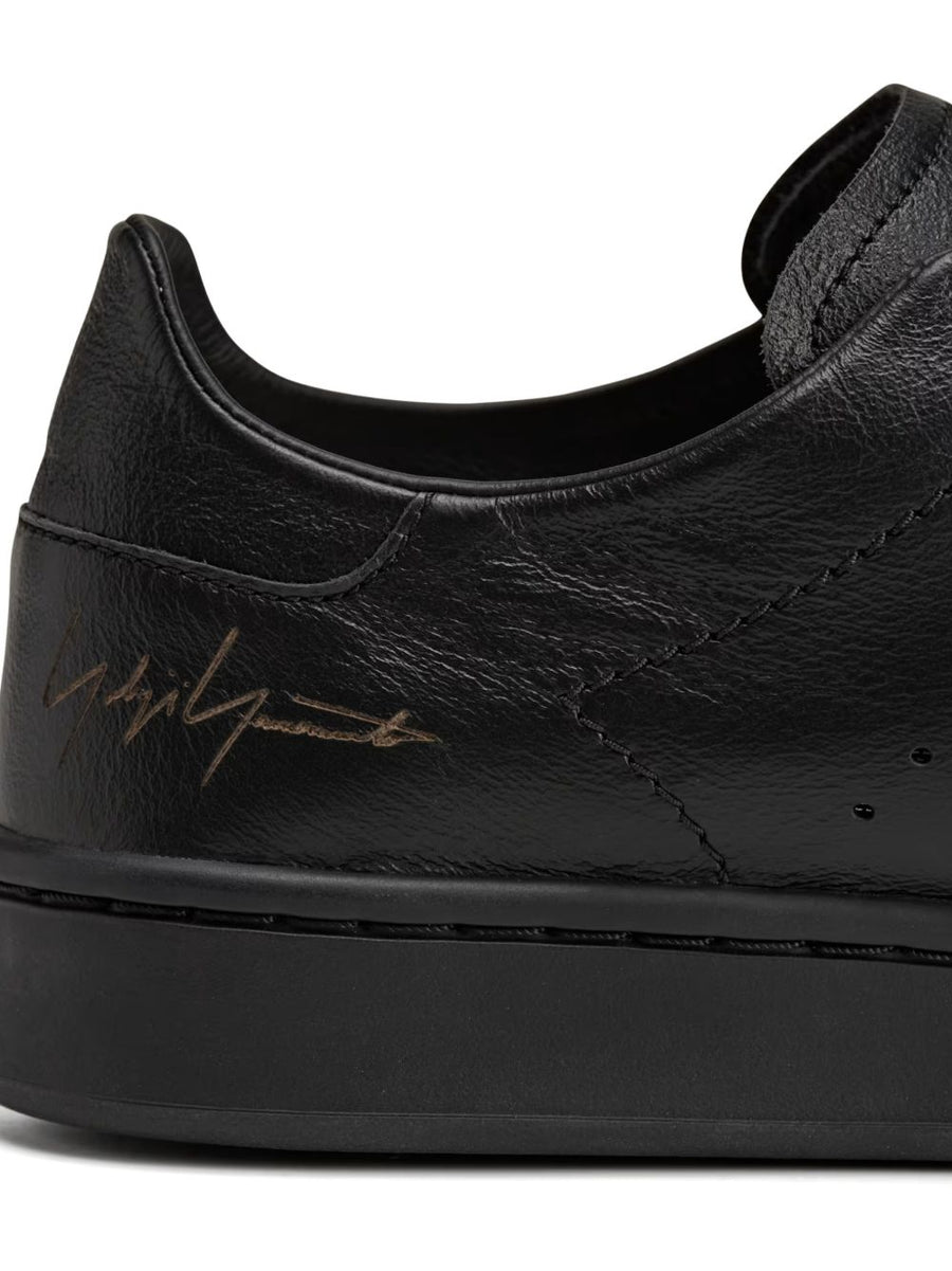 Y3 Stan Smith Sneakers Black Perforated Calf Suede Lace Up With Rubber Sole