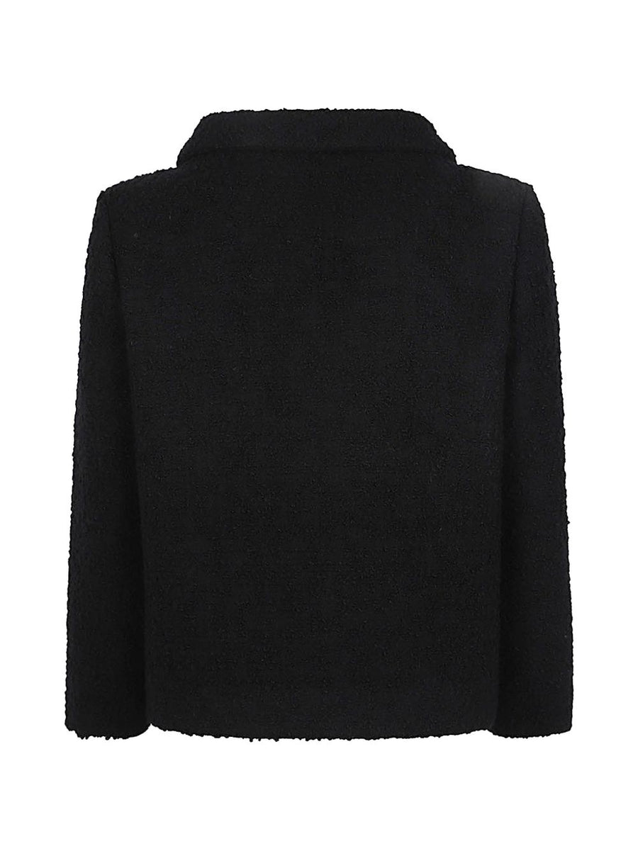 Valentino VLogo Signature Wool Jacket for Women Round Collar Tailored Luxury Outerwear