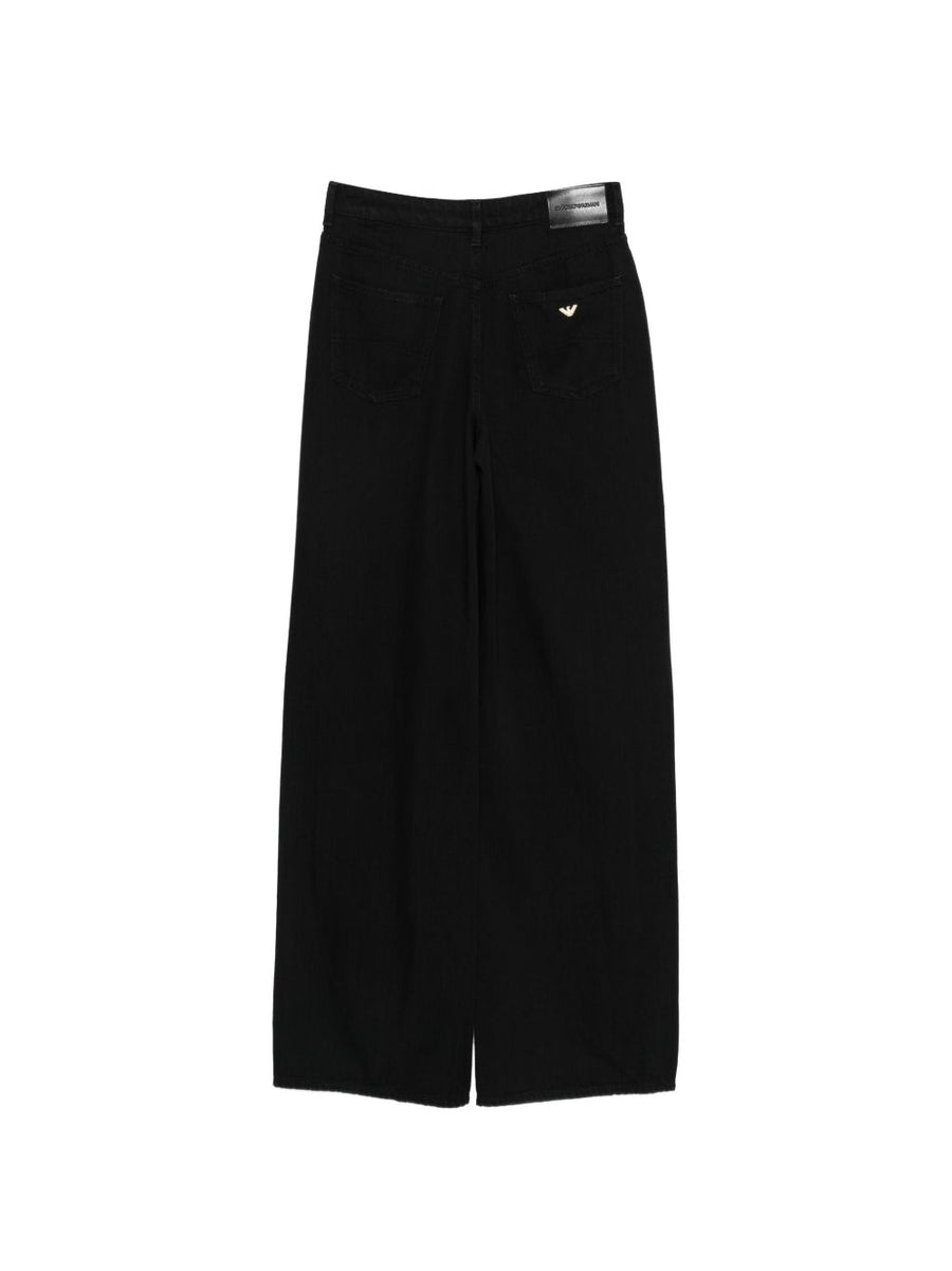 Emporio Armani Black Lyocell Cotton Denim Jeans For Women Premium Luxury Everyday Wear