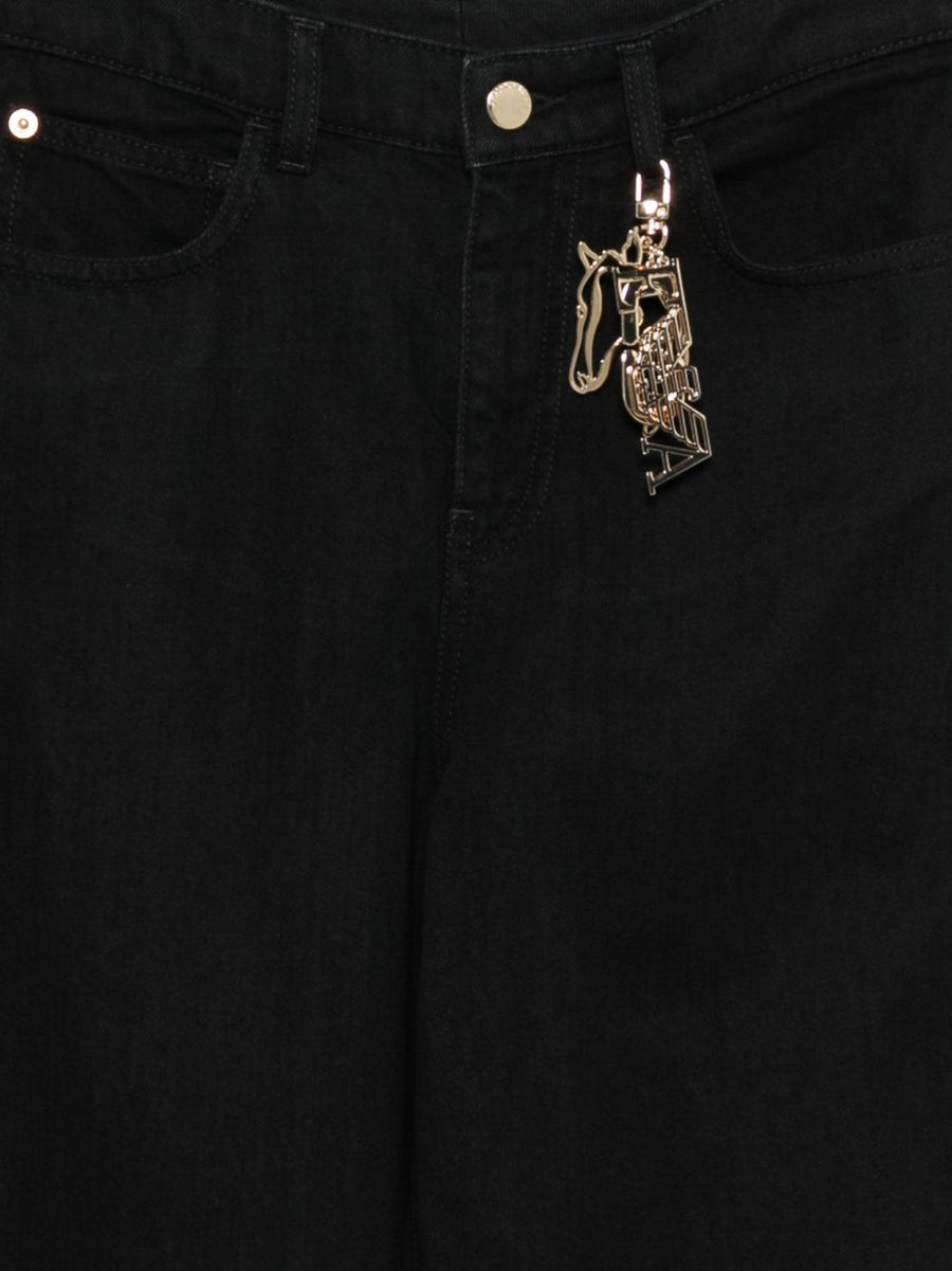 Emporio Armani Black Lyocell Cotton Denim Jeans For Women Premium Luxury Everyday Wear