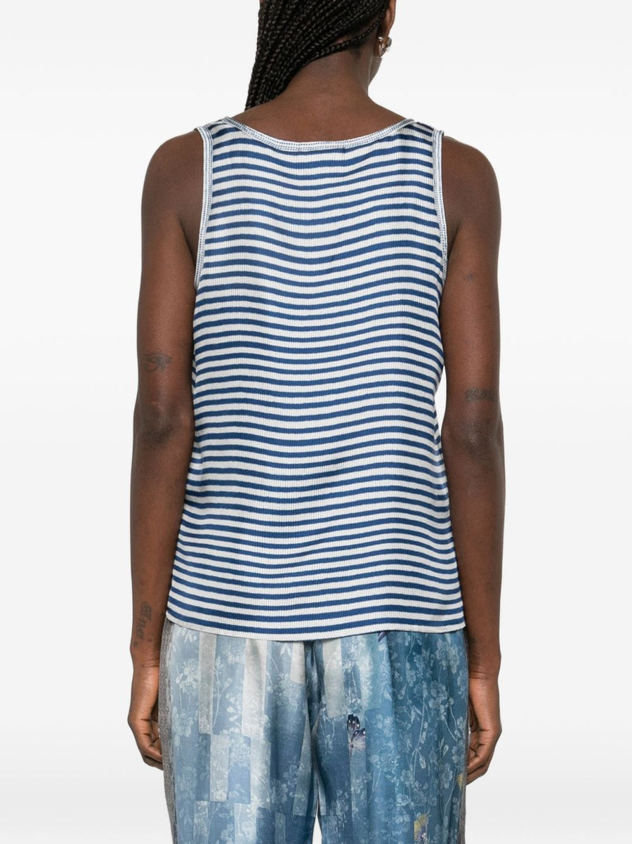 Silk Striped Tank Top For Women By Pierre Louis Mascia Luxurious Lightweight Layering Essential