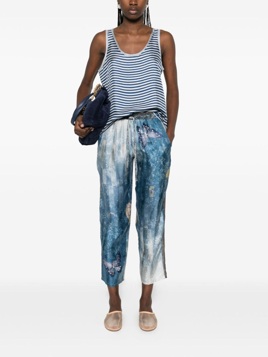 Silk Striped Tank Top For Women By Pierre Louis Mascia Luxurious Lightweight Layering Essential
