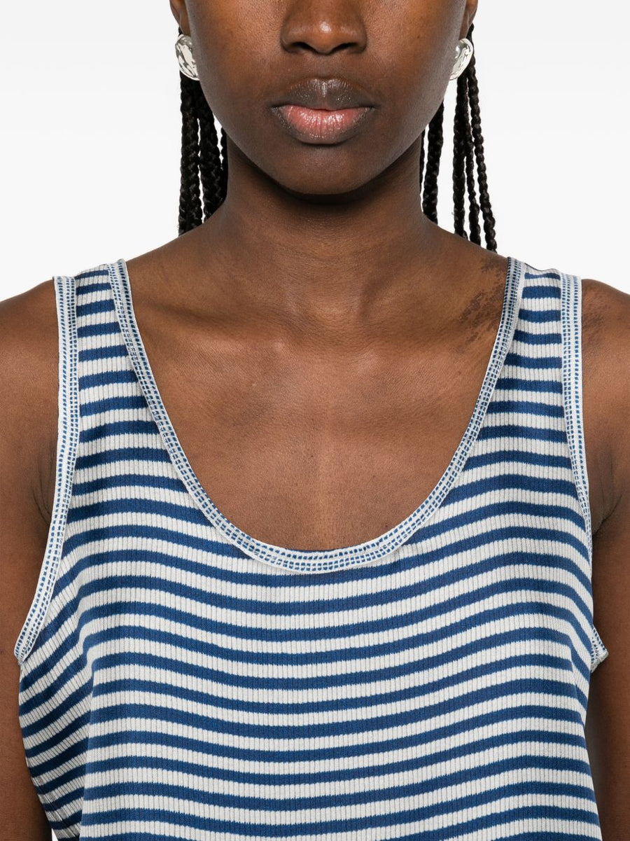 Silk Striped Tank Top For Women By Pierre Louis Mascia Luxurious Lightweight Layering Essential