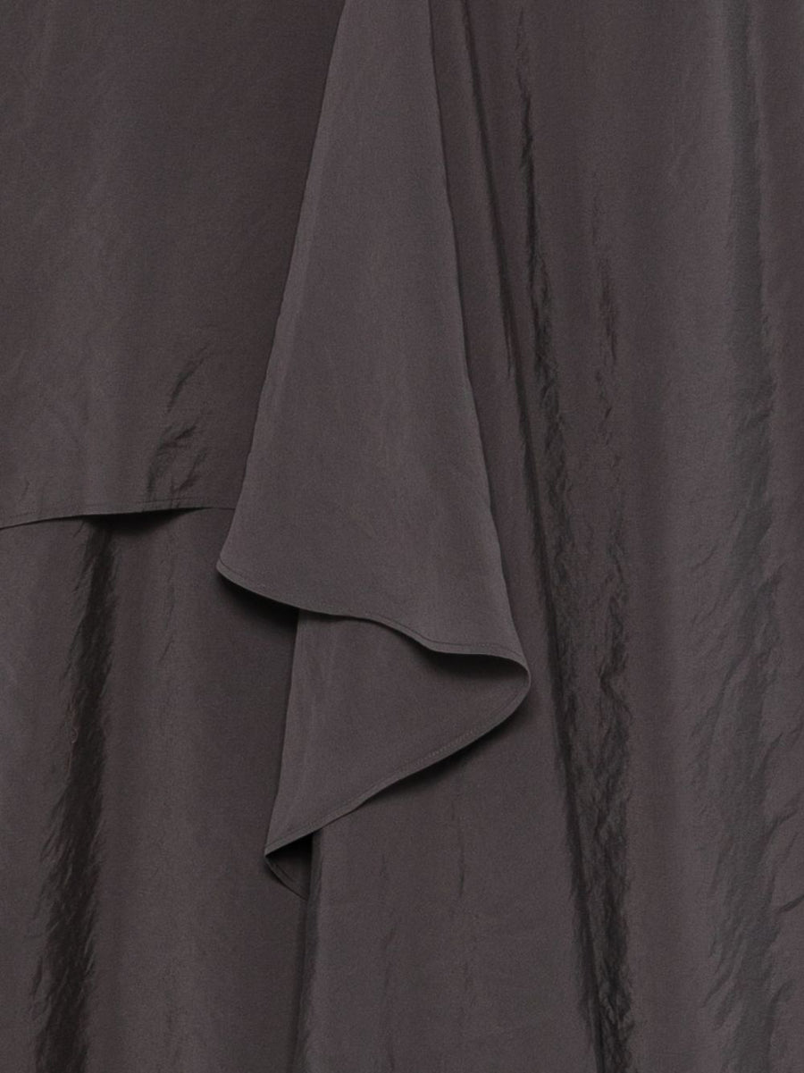 Alysi V-neck sleeveless ruffle detail Long dress