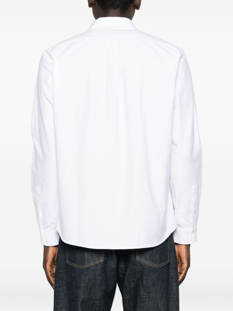 Kenzo Boke Flower Cotton Shirt For Men White Front Button Down With Stylish Floral Motif