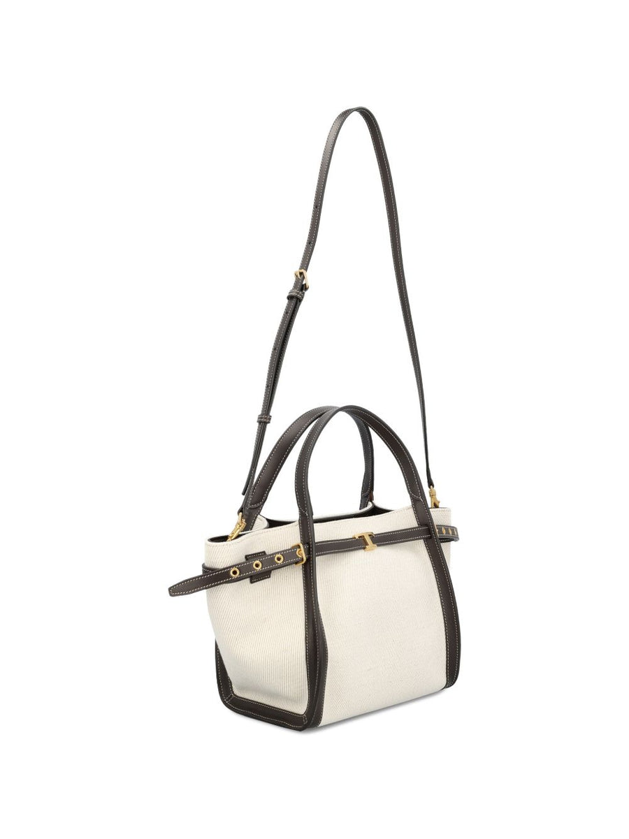 Tod's White Calf Leather Small Shopping Bag Top Handle For Women Minimal Luxury New Season