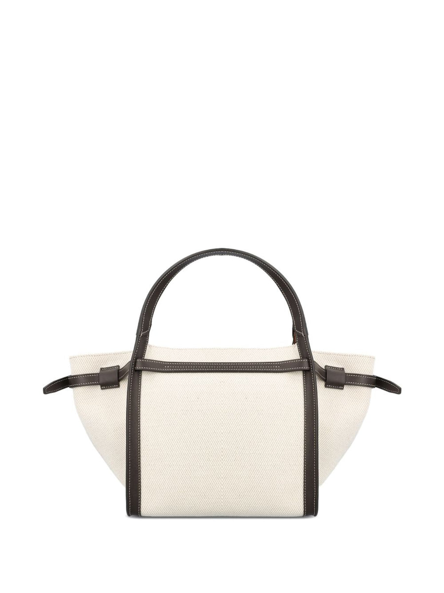 Tod's White Calf Leather Small Shopping Bag Top Handle For Women Minimal Luxury New Season