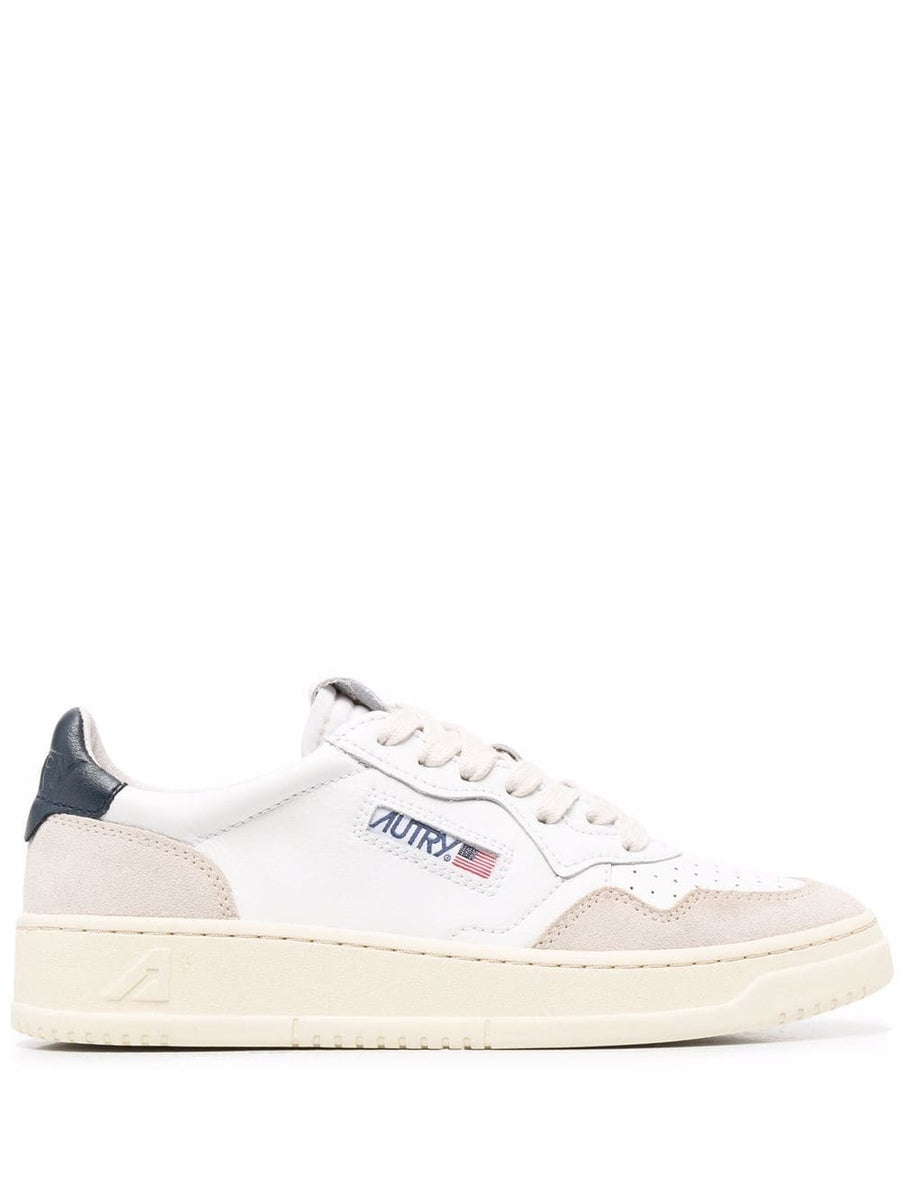 Autry Medalist Low Sneakers Navy Calf Leather For Women Timeless Tennis Style Comfort