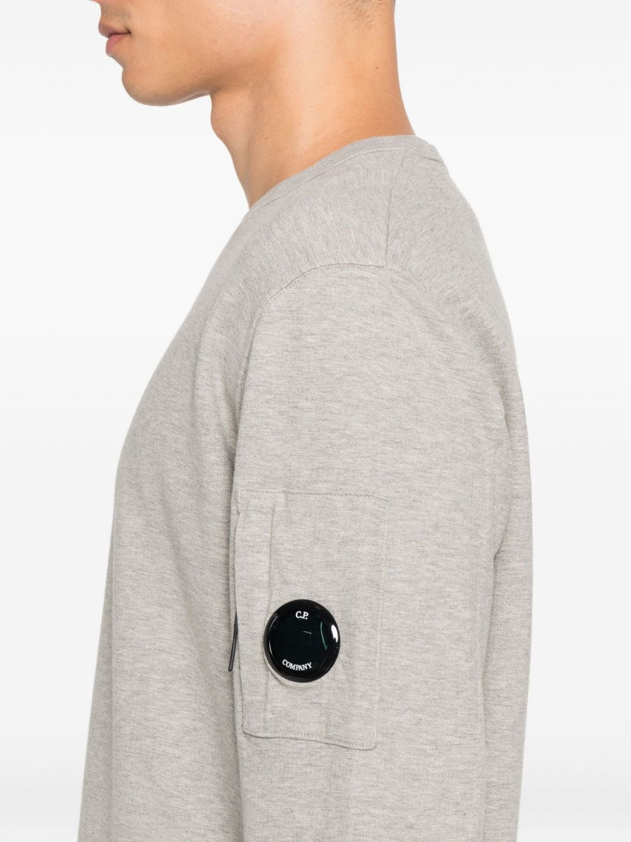 C.P. Company Cotton Crewneck Sweatshirt For Men Premium 100 Percent Cotton With Lens Detail Pocket