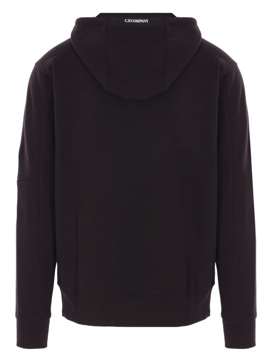 C.P. Company Logo Cotton Hoodie For Men Premium Comfort With Lens Detail And Kangaroo Pocket