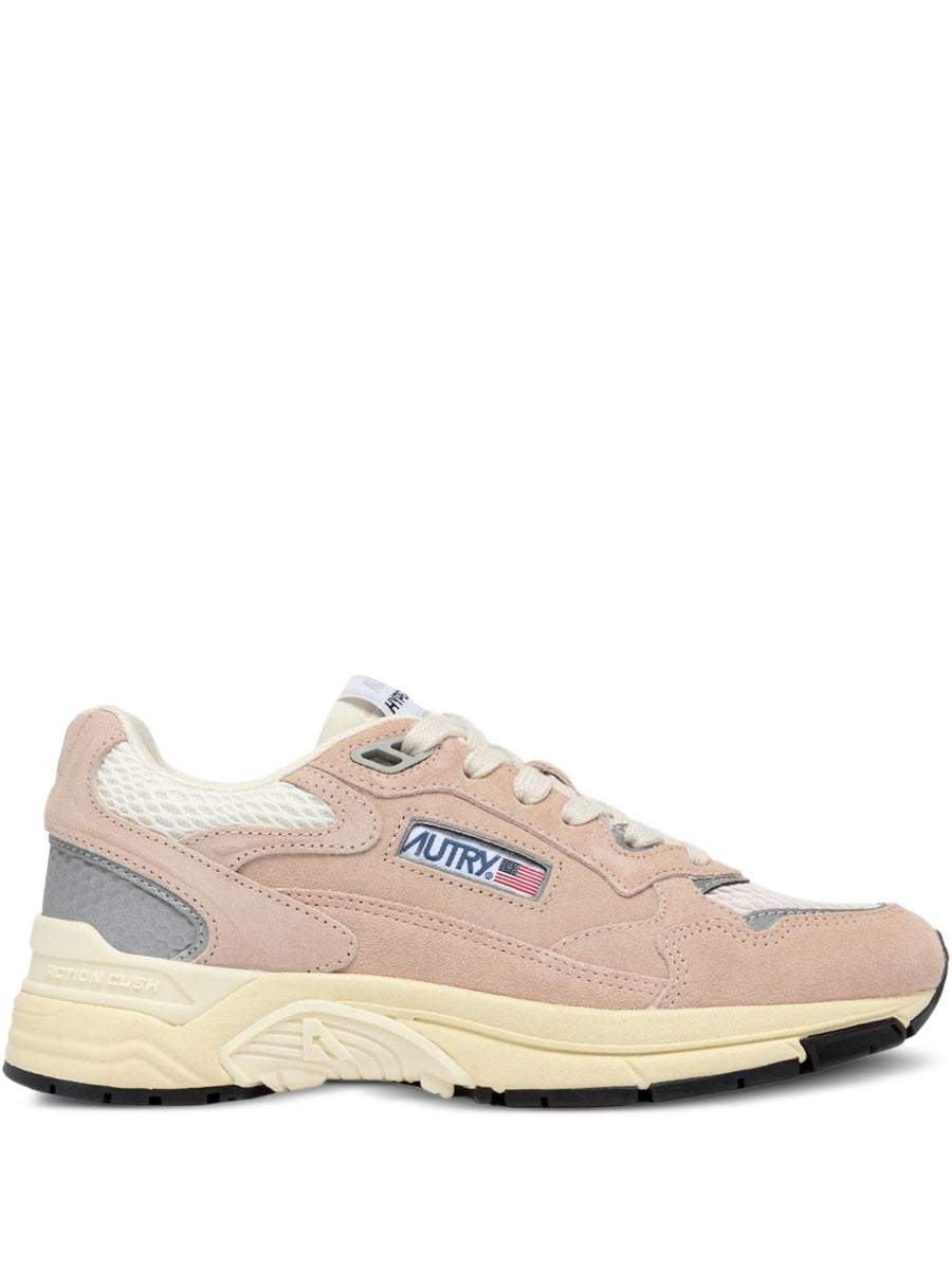 Autry Hyperway Pink Leather Sneakers For Women All Day Comfort With Low Top Design