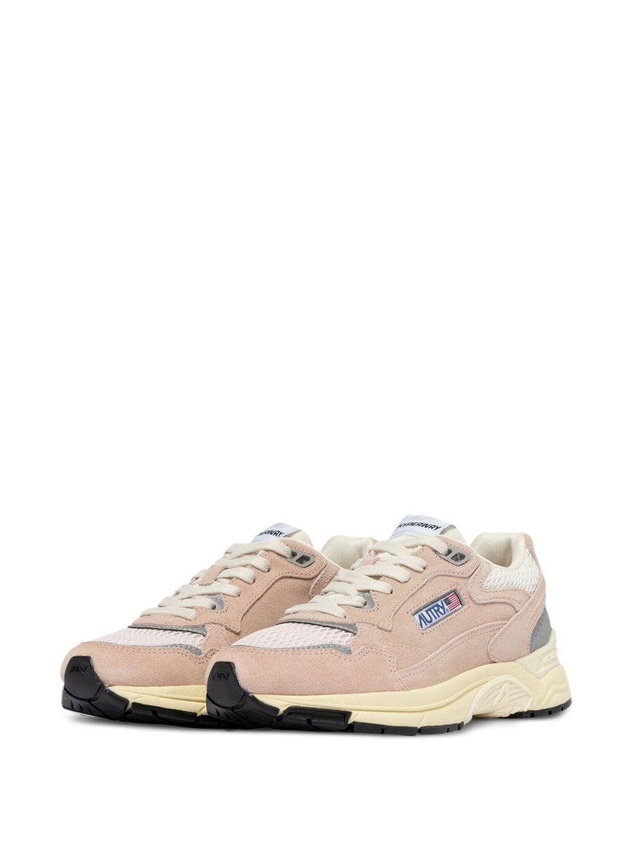 Autry Hyperway Pink Leather Sneakers For Women All Day Comfort With Low Top Design