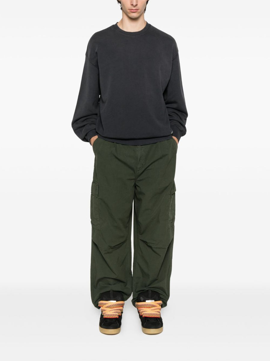 Carhartt WIP Main Cargo Trousers Olive Green Cotton Durable Workwear with Utility Pockets For Men Outdoor Enthusiasts