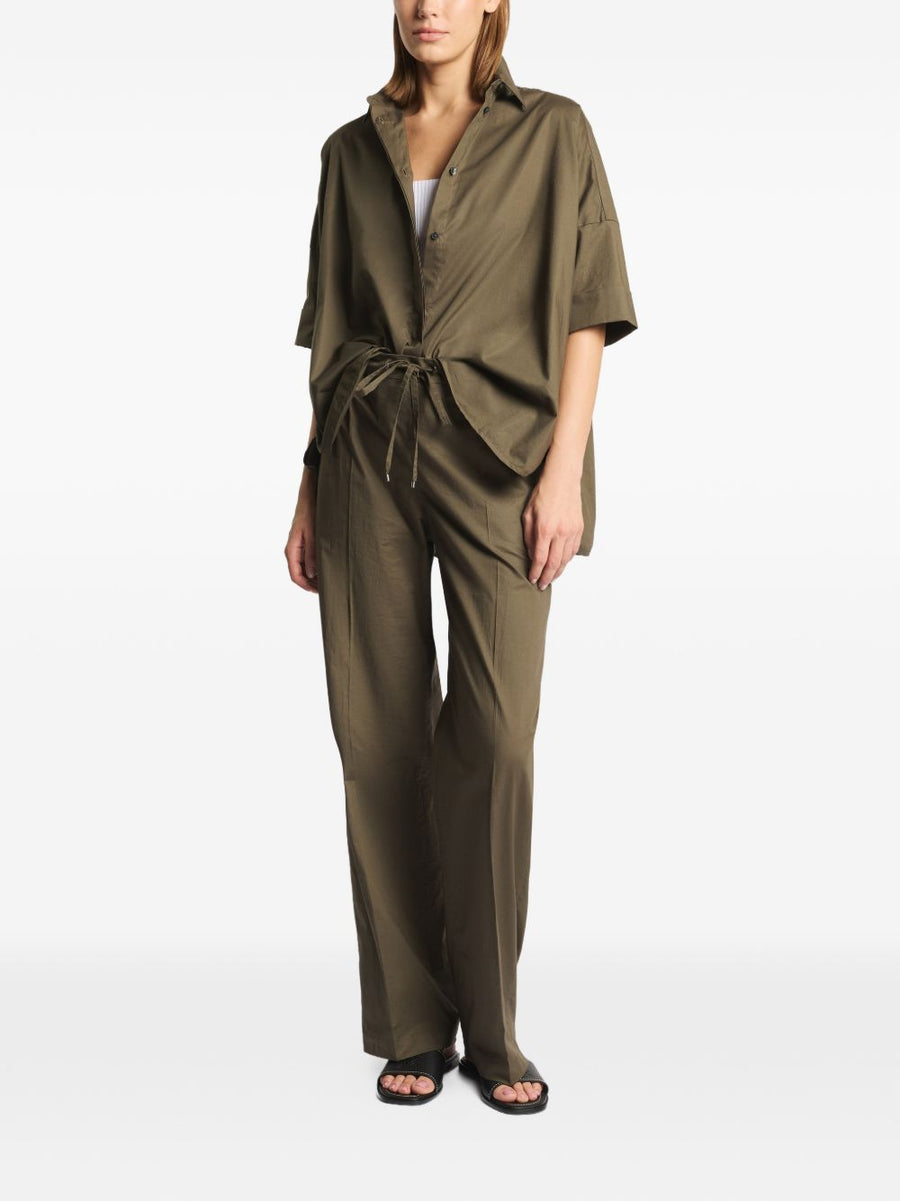 Fay Cotton Shirt For Women Olive Green Stretch Fabric With 97 Cotton 3 Elastane Everyday Versatile Wardrobe Essential