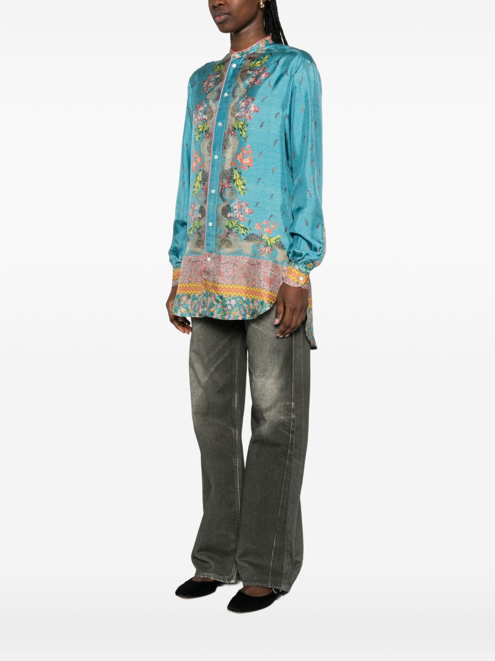 Pierre Louis Mascia Printed silk shirt