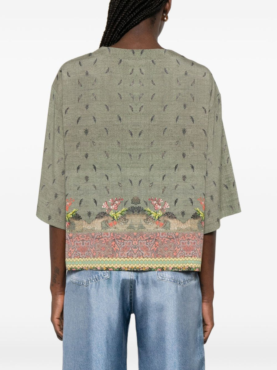 Pierre Louis Mascia Printed silk blouse