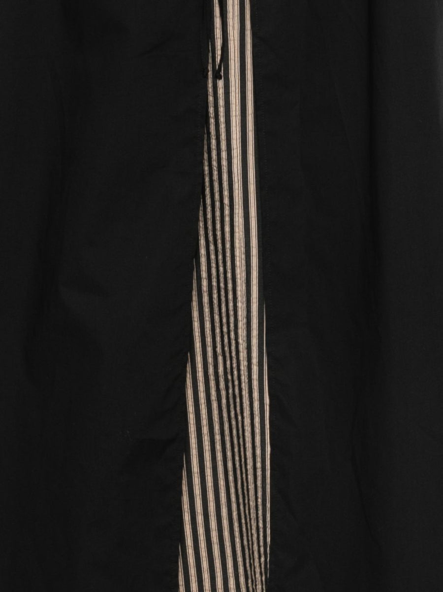 Alysi Striped Long Dress For Women With V Neck Sleeveless Draped Breathable Cotton Viscose Silk Blend