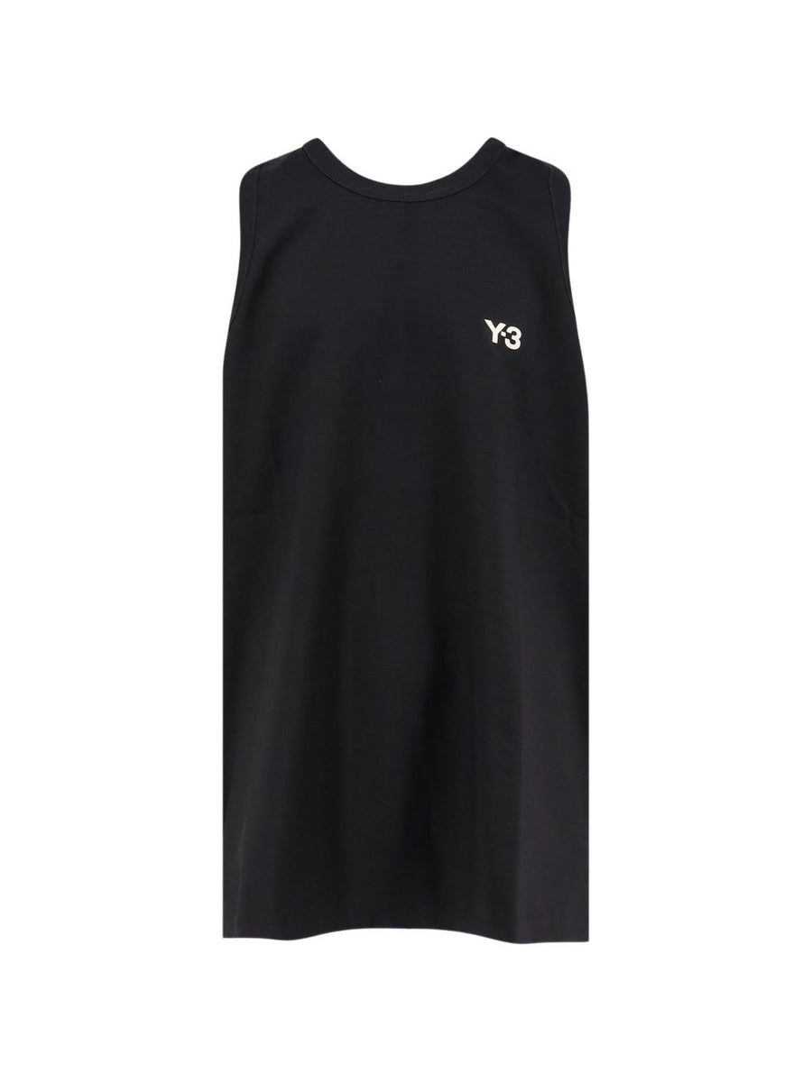 Y3 Logo Tank Top For Men Premium Black Sleeveless Tee With Bold Three Stripes Print