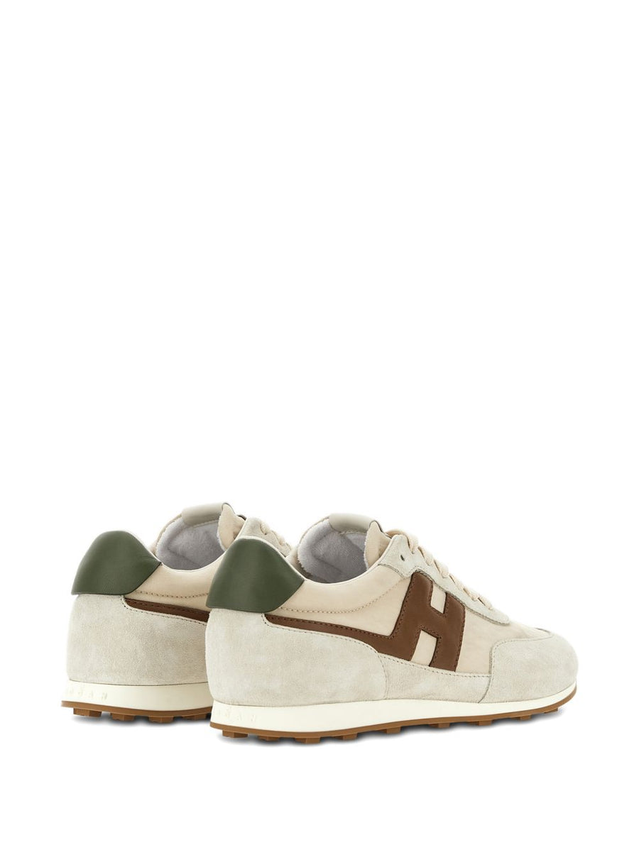 Hogan Luxury Athletic Sneakers for Men with Padded Ankle Calfskin Details Subtle Logo