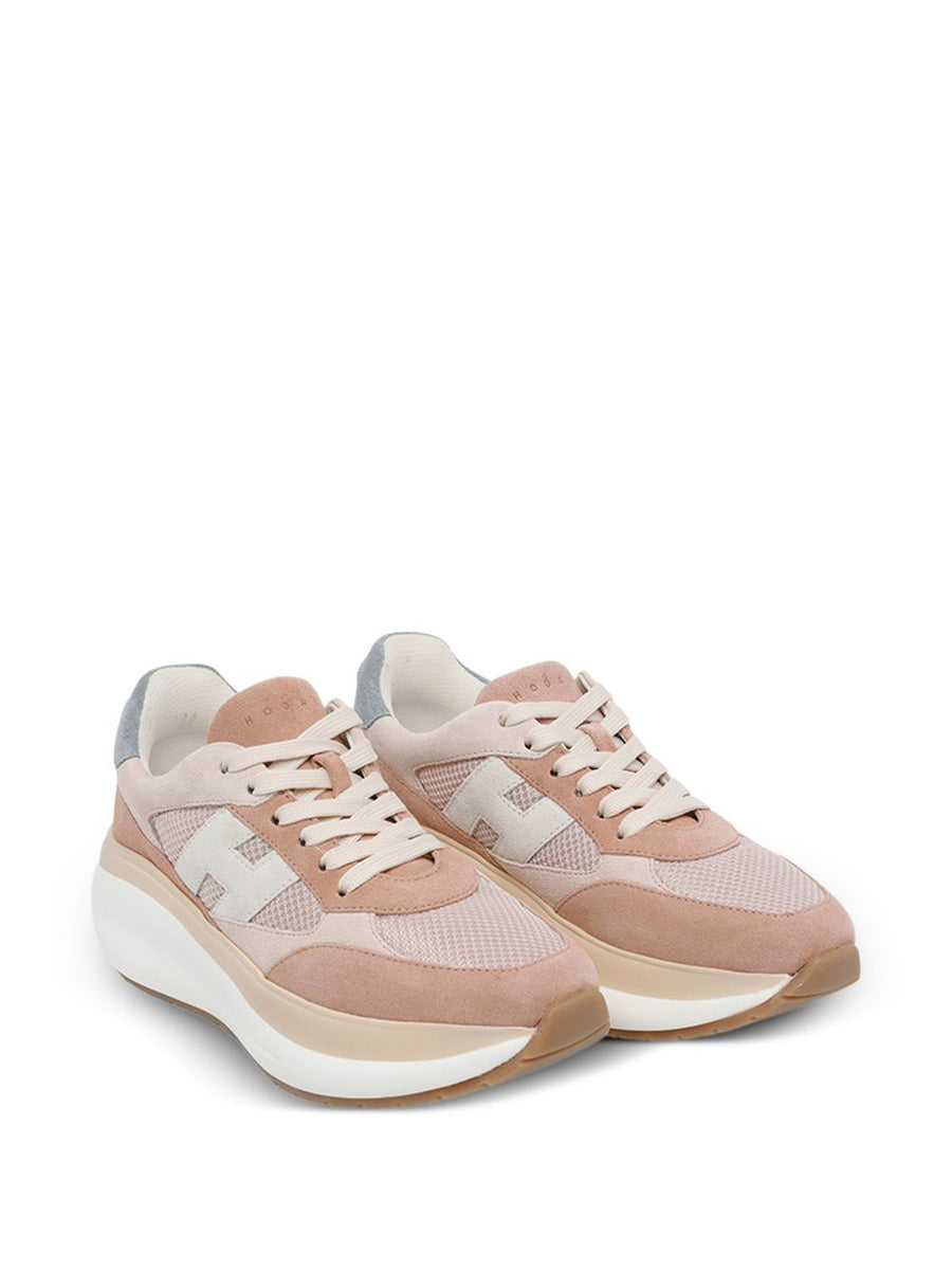 Hogan Maxi I Active Sneakers For Women Premium Brown Calf Suede 6.5cm Heel City To Weekend Ready