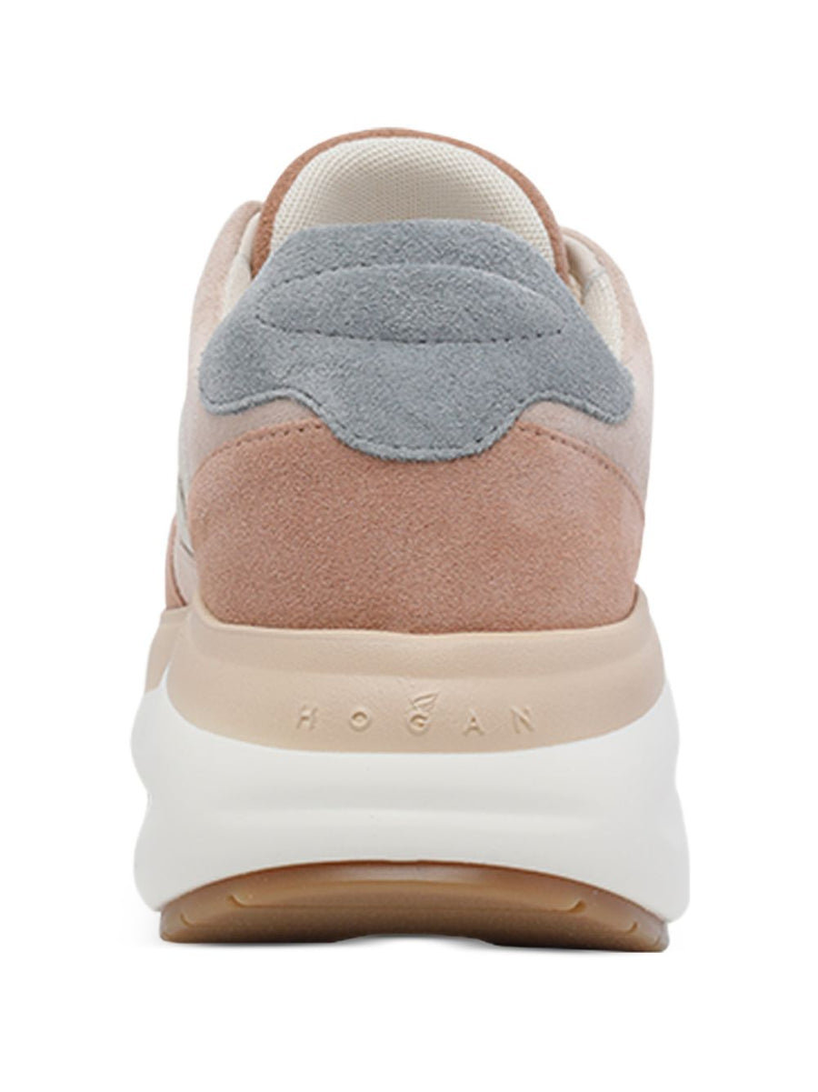 Hogan Maxi I Active Sneakers For Women Premium Brown Calf Suede 6.5cm Heel City To Weekend Ready