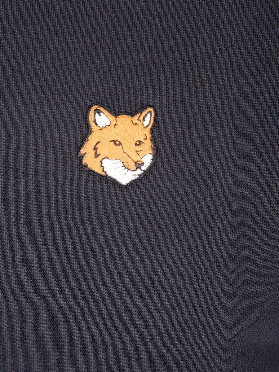 Maison Kitsuné Fox Head Sweatshirt Embroidered Logo Organic Cotton For Men Minimalist Comfort