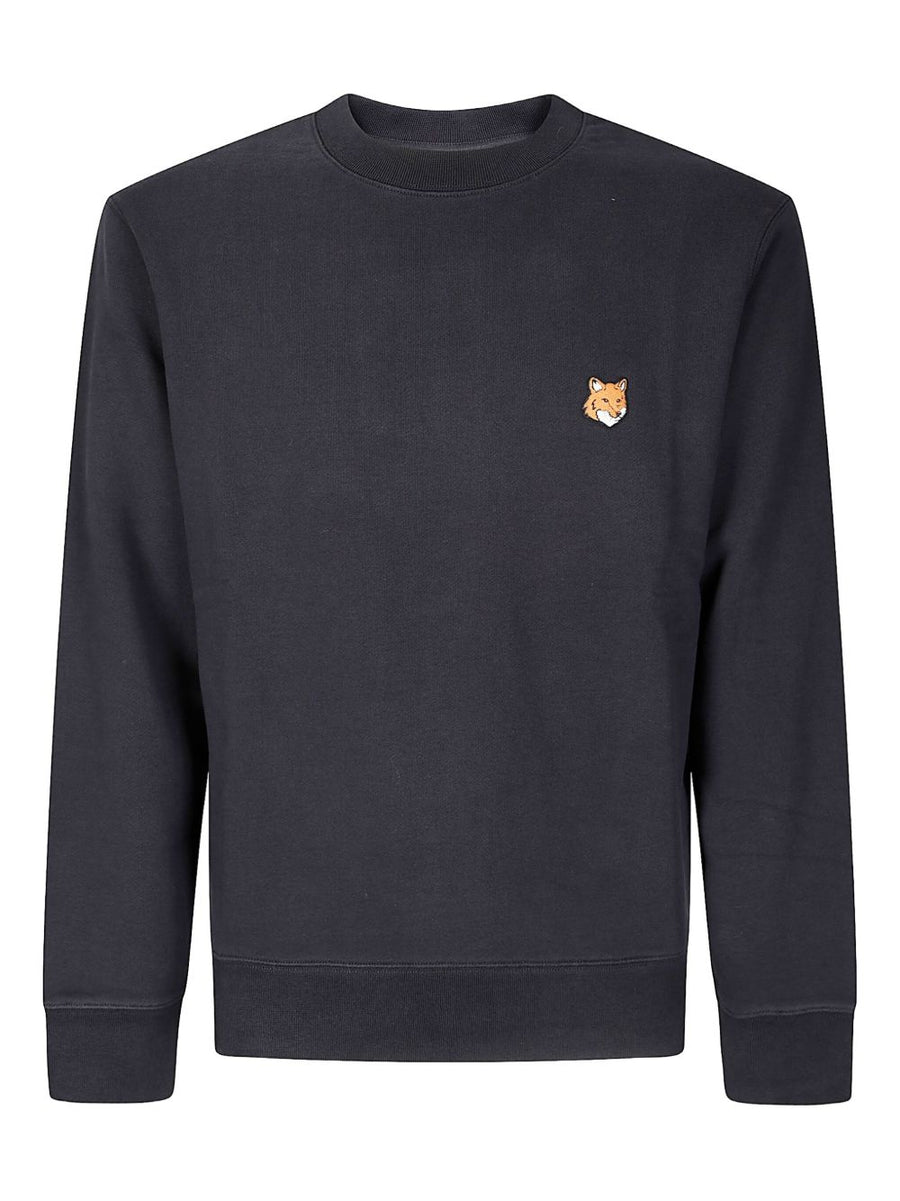 Maison Kitsuné Fox Head Sweatshirt Embroidered Logo Organic Cotton For Men Minimalist Comfort