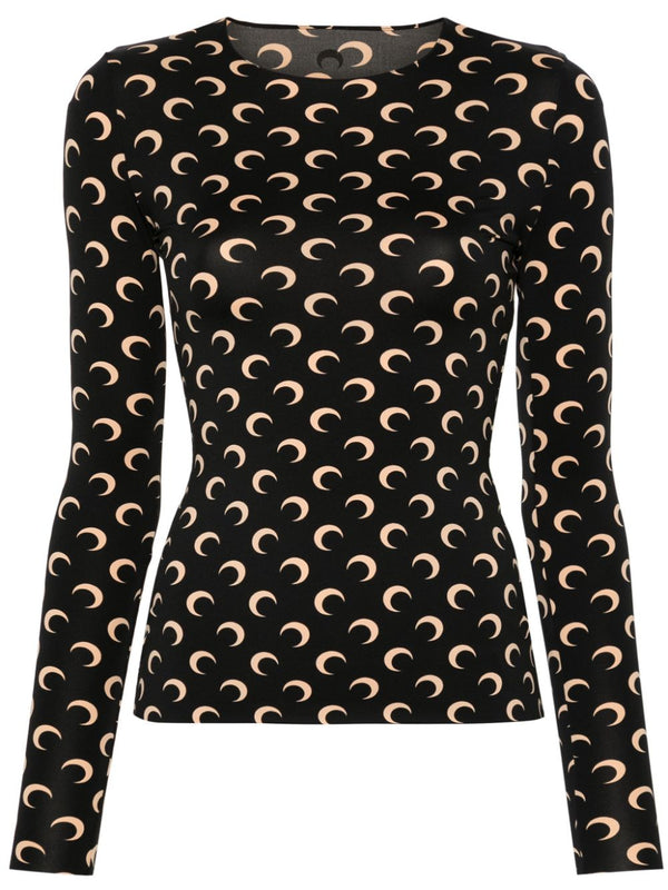 Marine Serre Moon crewneck top