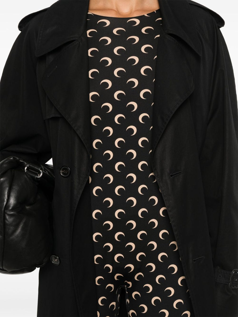 Marine Serre Moon Catsuit For Women Eco Conscious Black Stretch Jersey Jumpsuit With Iconic Moon Print