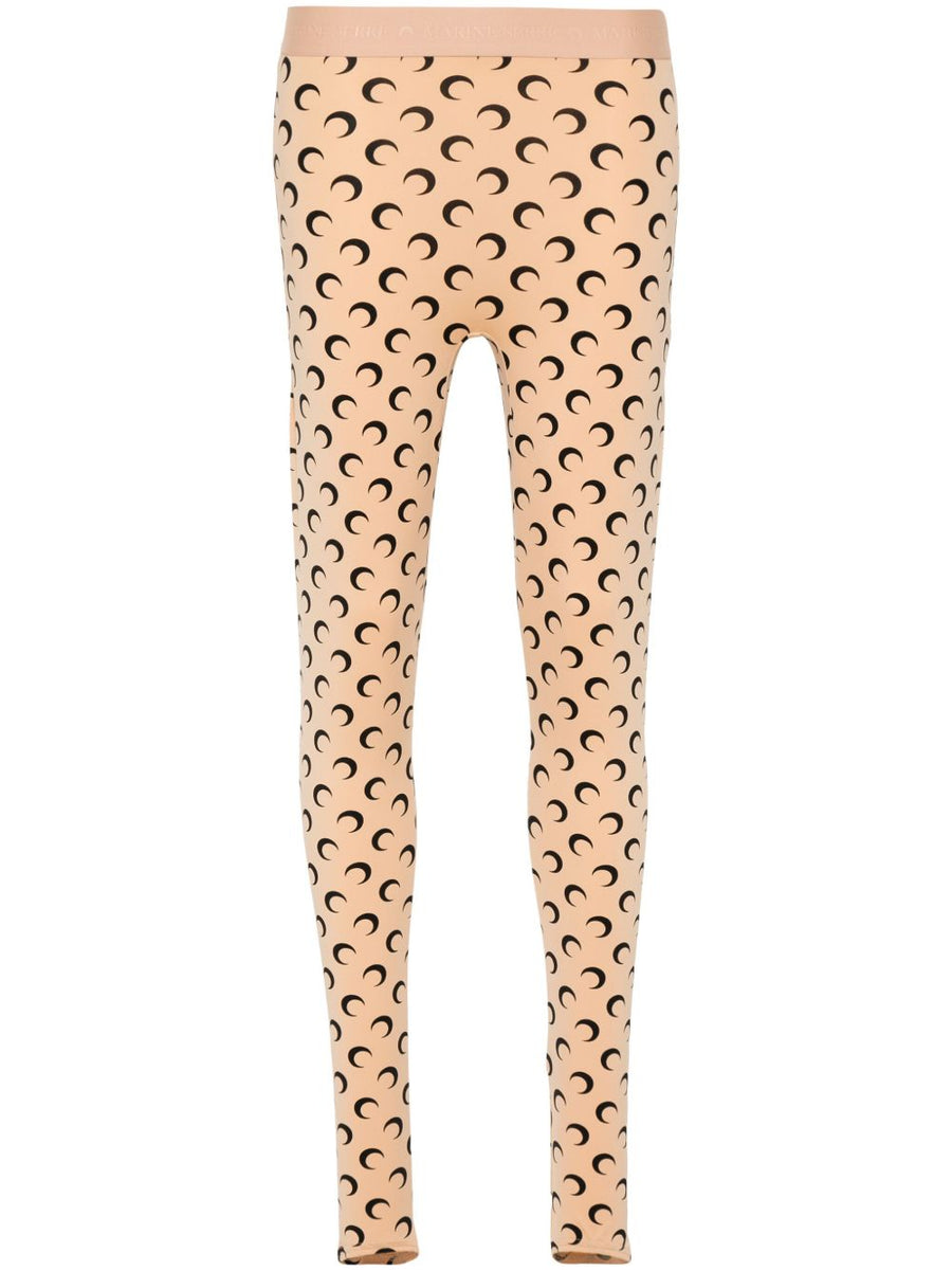 Marine Serre Moon Leggings for Women Sustainable Recycled Polyamide Moonogram Pattern