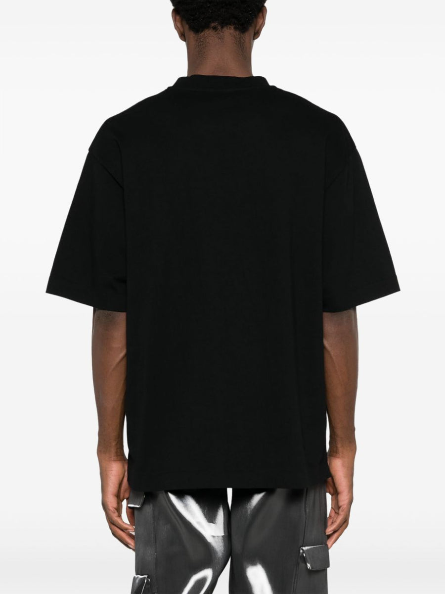 Off White Big Bookish Cotton T Shirt For Men Premium Everyday Comfort Front Logo Print Crew Neck