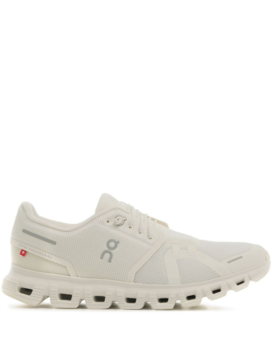 On Cloud 6 Sneakers For Women White Chunky Sole Comfort Lace Up All Day Style Premium
