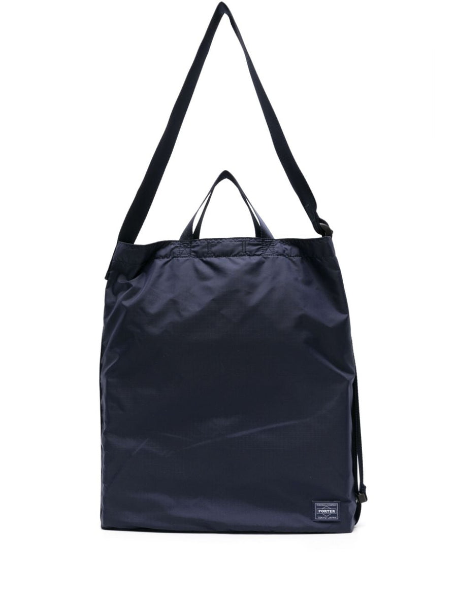 Porter Flex Two Way Shoulder Bag Navy Ripstop For Everyday Urban Men Smart Organization