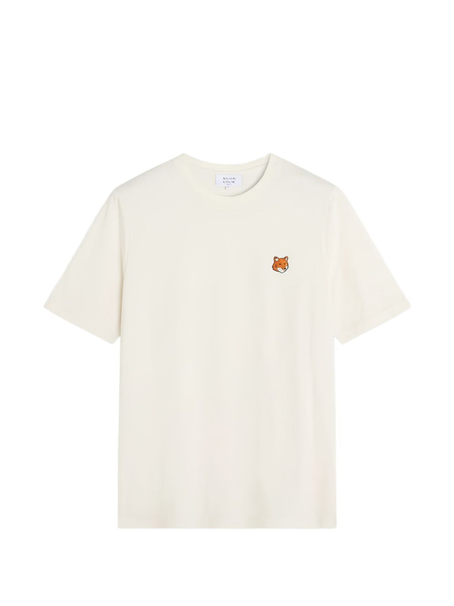 Maison Kitsuné Fox Head T Shirt For Men, Premium Beige Cotton, Everyday Luxury And Versatility