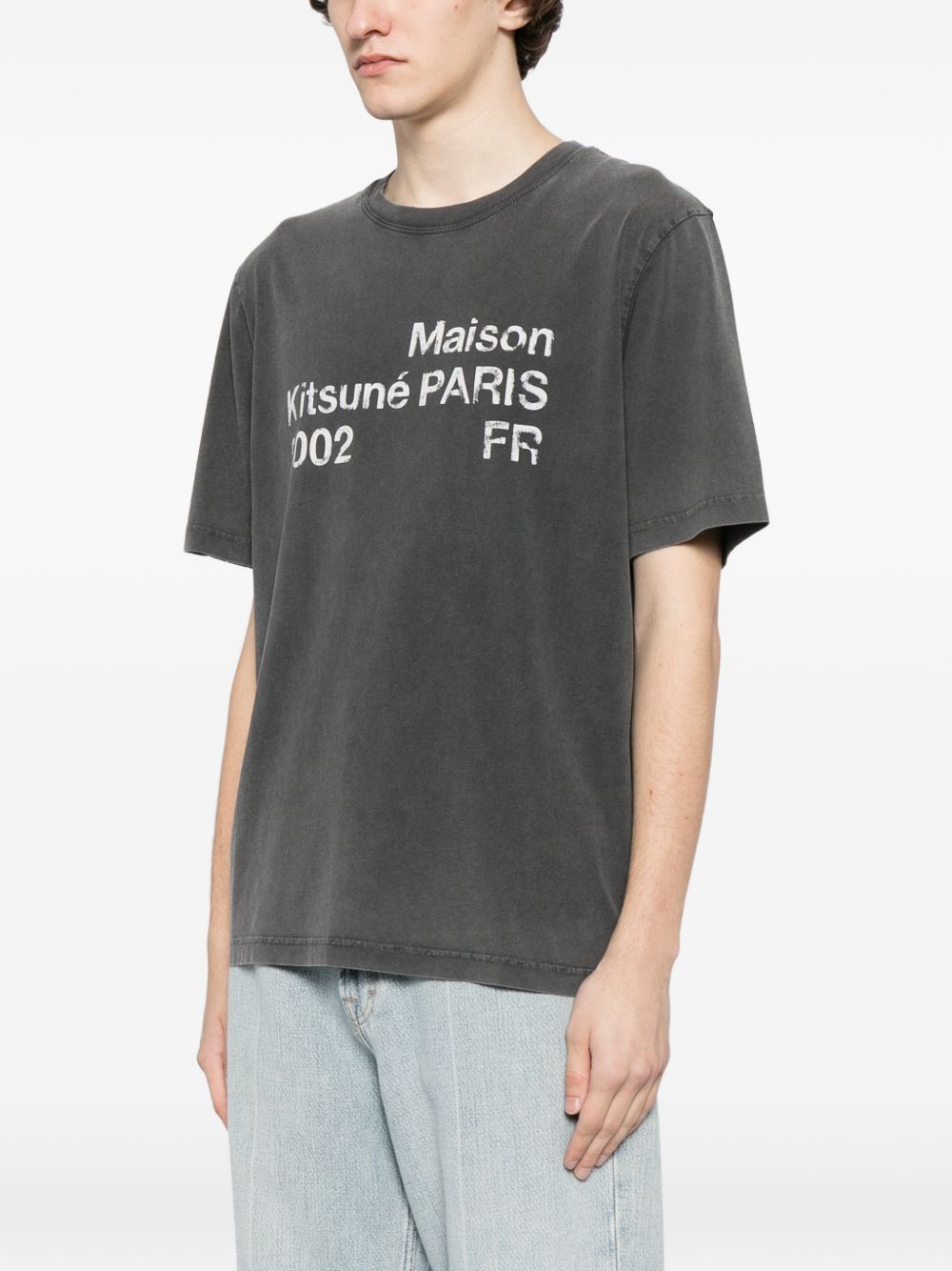 Maison Kitsuné Maison KitsunÃ© Logo cotton t-shirt