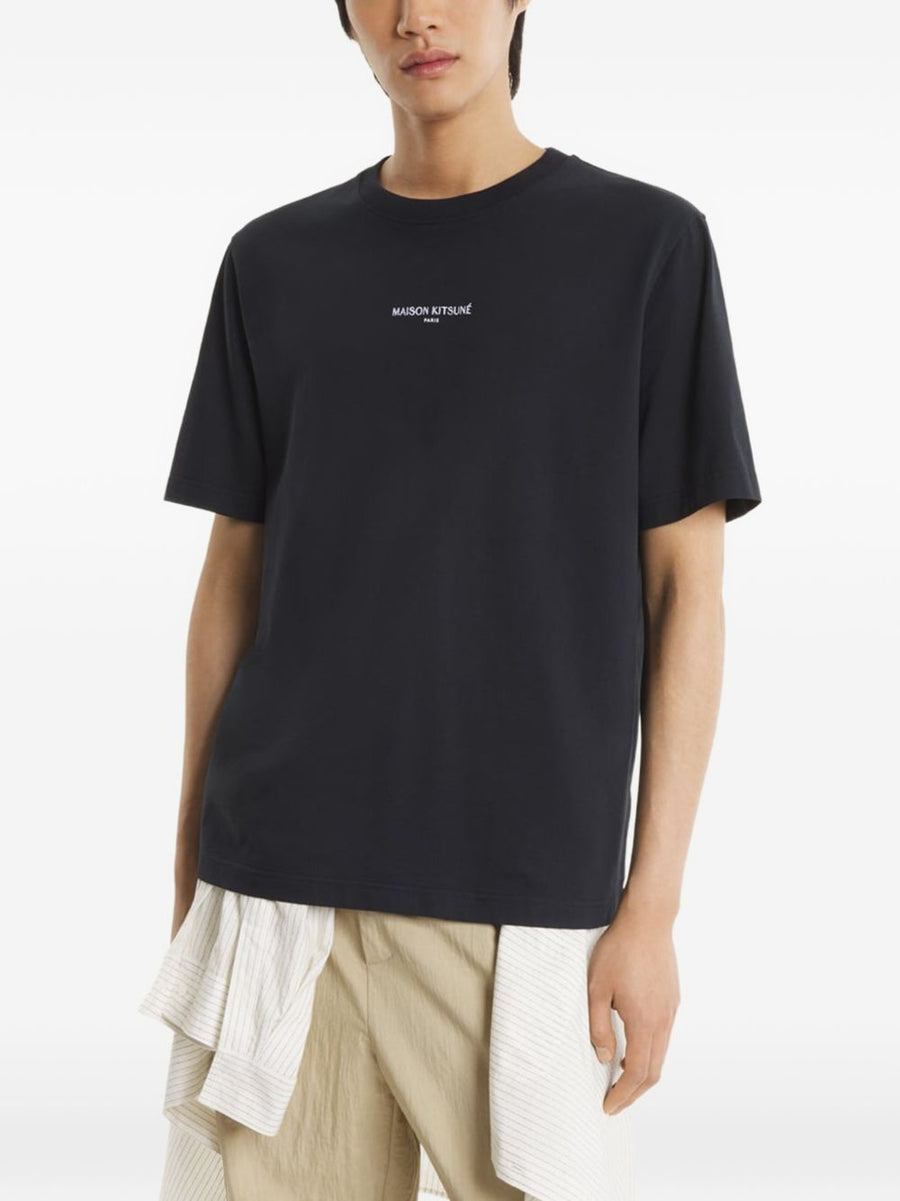 Maison Kitsuné Logo Cotton T Shirt For Men Premium Organic Cotton Everyday Wear Iconic Tee